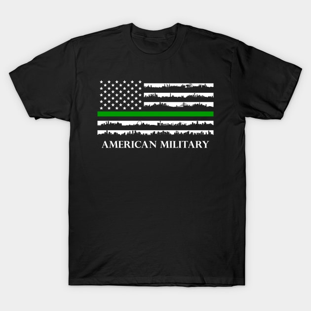 American Military - Support for Armed Forces T-Shirt by SeaStories